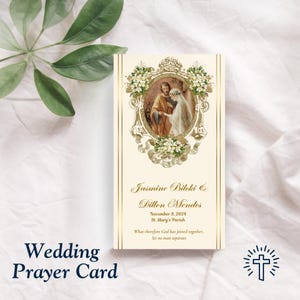 de prière pour mariage catholique | Saint mariage imprimable | Téléchargement instantané et modèle de toile modifiable