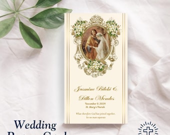 Catholic Wedding Prayer Card | Holy Matrimony Printable | Instant Download & Editable Canva Template