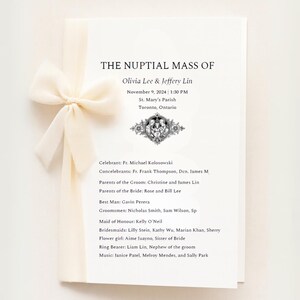 Catholic Wedding Program Template: Customizable Liturgy with Latin & Greek (Google Doc Downloadable Template)