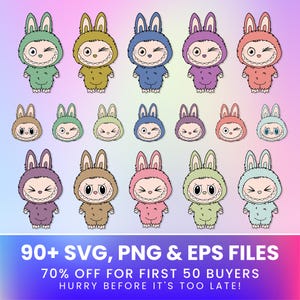 90+ Labubu SVG, EPS Bundle Circuit,  , Labubu Designs PNG, Labubu Svg Bundle, Labubu Character Bundle,