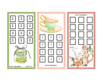 Tea Party Saving Challenges Bundle| Mini Savings Challenge Trackers| Challenges Savings| Mini Mondays Saving Challenges| Cash Stuffing| A6