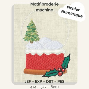 Motif broderie machine boule a neige vide (4x4 5x7 6x10) formats pes jef dst exp
