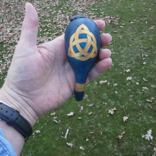 Ceremonial Rattle - Celtic Knot - Free Shipping