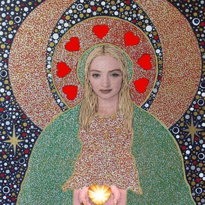 Angel Heart Art Print: Spiritual Love, Healing Art (11x14)