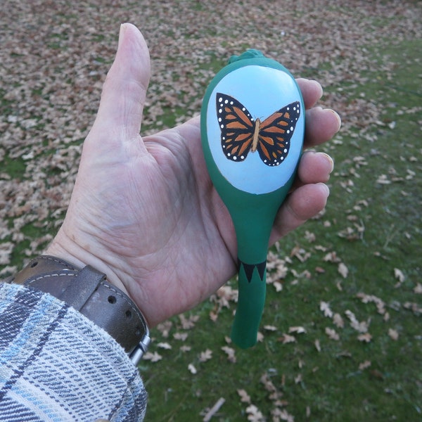 Shamanic Rattle - Butterfly Totem - Free Shipping