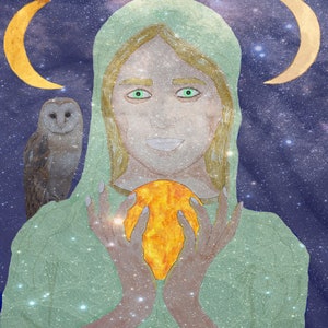 Brigid Goddess of Ireland Art Print: 11x14 Celtic Mythology