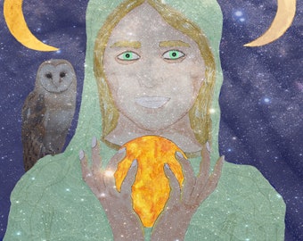 Brigid Goddess of Ireland Art Print: 13 x 19 Celtic Mythology