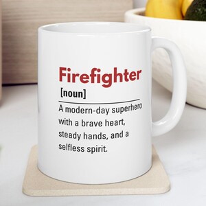 Firefighter Definition Mug | Firefighter Gifts - 11oz Mug, Perfect Gift for Firefighters