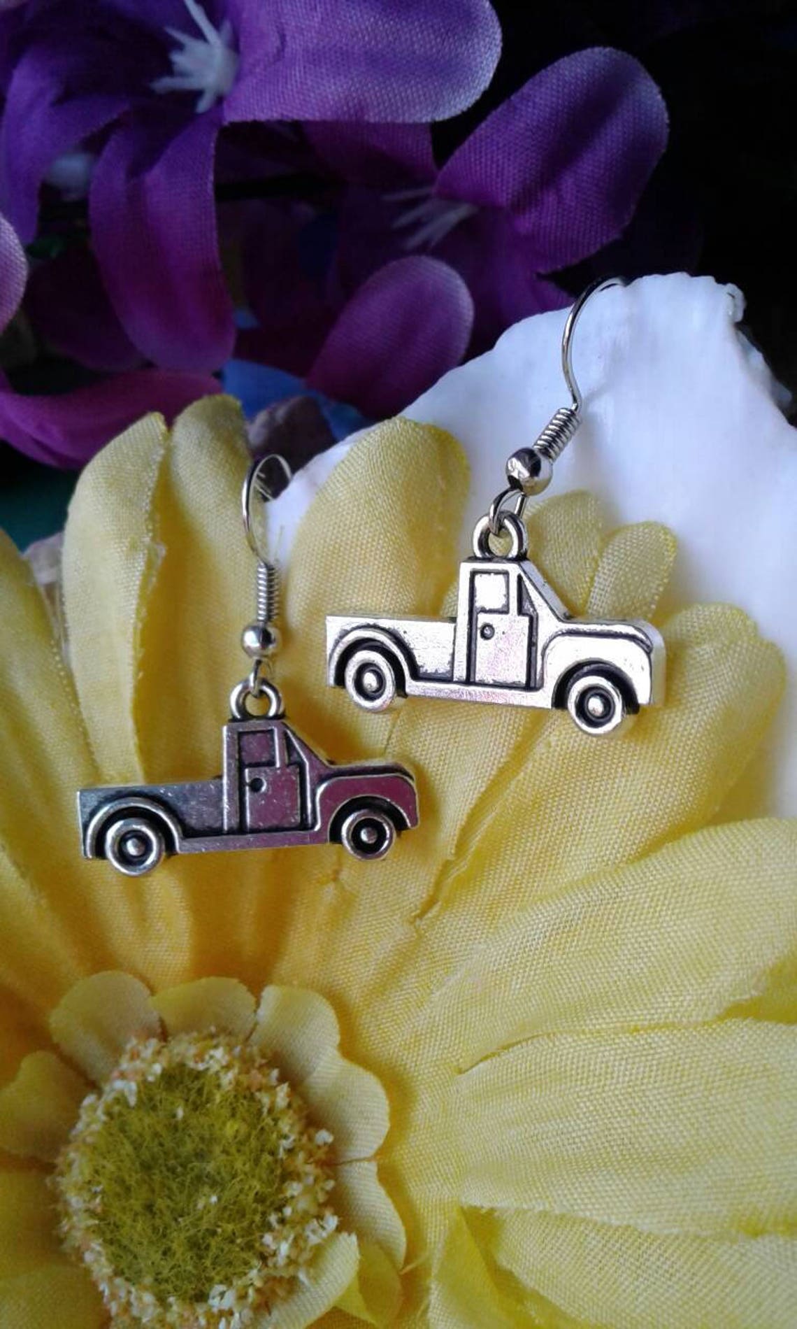 Rustic Pickup Truck Earrings Etsy