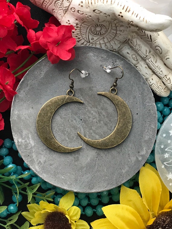 Gold Big Moon Earrings – Shop Ritika Sachdeva