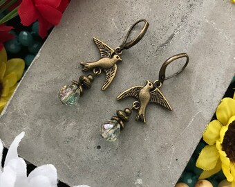 Victorian Bird Earrings