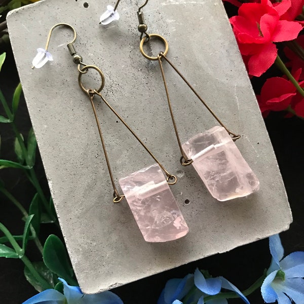 Rose Quartz Earrings