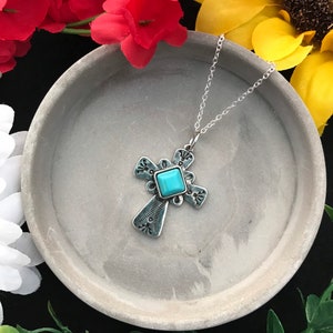 Turquoise Cross Necklace