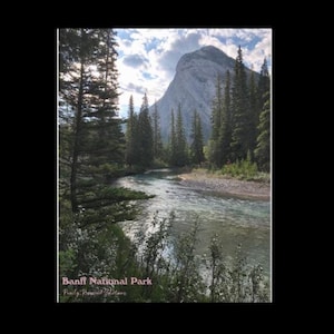 Banff National Park Metal Print: Serene Mountain Stream Wall Art (11x14)