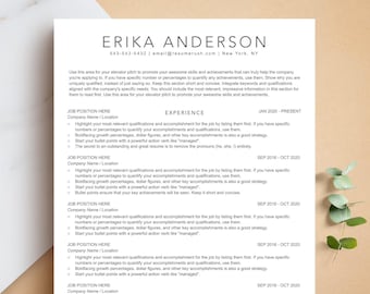 ATS Friendly Resume Template, Resume, CV, Minimalist CV, Professional Resume, Instant Download, Resume for Word, Modern Resume Template