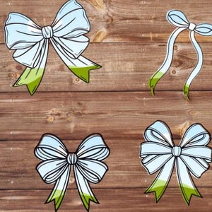 Coquette Bows Canva Frames, Trendy Ribbon, Preppy Bow, Girly Bow, Canva Custom Frame