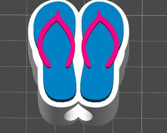 Flip Flops Stroh Topper STL Datei, 3D Druck Stroh Topper Digitaler Download, Sommerzeit