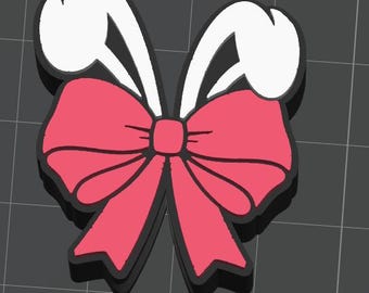 Kokette Hase Schleife Stroh Topper SVG | 3D druckbare gesegnete Stroh Topper | Christian Tumbler Zubehör | Ostern Drink Topper 3MF-Datei