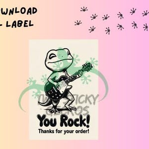 You Rock! Adesivi di apprezzamento, etichette termiche, imballaggi per piccole imprese