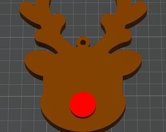 Rentier Ornament, 3D gedruckte Datei, fügen Sie Ihren eigenen Namen