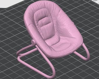 Baby Hüpfkissen, STL Datei, 3d Drucker Datei, Puppenhausminiatur, My Mini Baby Möbel