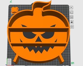 Halloween Kürbis Miniregal ideal für MiniBrands oder Minivers, 3D-3MF-Datei
