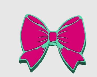 Bow Trend Straw Topper STL File, 3D Print Straw Topper Digital Download