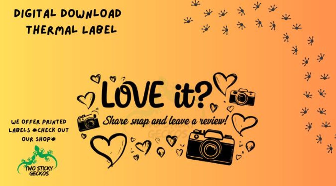 Snap A Picture, Packaging Label for Small Business | Thermal Label - Etsy