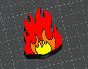 Feuer Straw Topper STL, 3D Gedruckte Datei Straw Buddy, passend für Stanley Strohhalme, Lagerfeuer