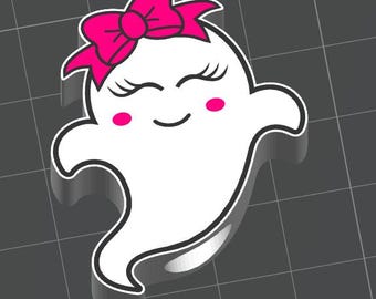 Kokette Mädchen Geist Stroh Topper STL Datei, 3D Druck Stroh Topper Digitaler Download, Halloween Geist