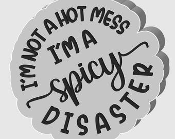 Spicy Mess Straw Topper STL, plik 3D Printed Straw Buddy, pasuje do słomek Stanley