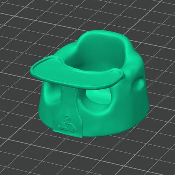 Assento Bumbo Miniatura para Bebê com Bandeja - Arquivo STL - Cadeira de Bebê para Casa de Bonecas Imprimível em 3D - Somente Download Digital