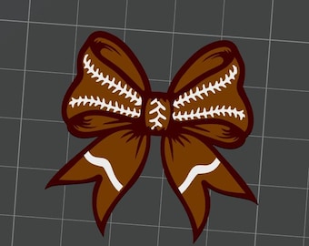 Voetbal coquette boog rietje topper STL-bestand, 3D-print rietje topper digitale download, sportstrik