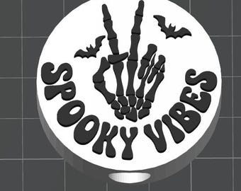 Spooky Vibes Straw topper, STL File, 3D Print File, Tumbler Straw Topper, Halloween