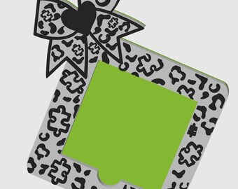 Autism Leopard Sticky Notes Holder, 3D Printing, 3MF, Desk Decor