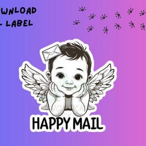 Babypost, verpakkingslabel voor kleine bedrijven | Thermisch label, babysticker