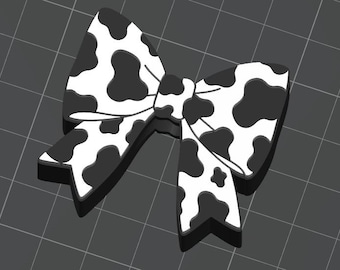 Kuh kokett Schleife Stroh Topper STL-Datei, 3D Druck Stroh Topper Digitaler Download, trendige Schleife