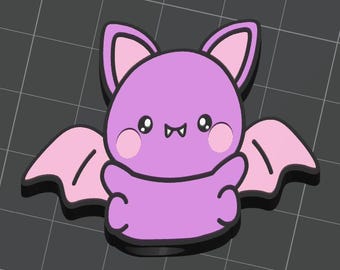 Cute Bat Straw Topper STL File, 3D Print Straw Topper Digital Download