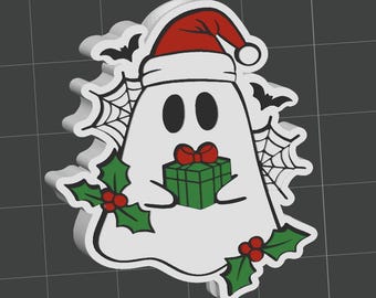 Weihnachten Geist Stroh Topper STL Datei, 3D Druck Stroh Topper Digitaler Download, Weihnachtszeit