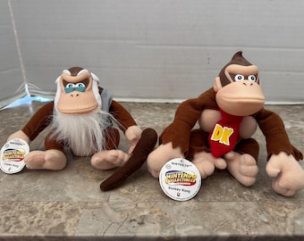 Vintage Toysite Plush Cranky Kong Nintendo 64 & Donkey Kong Stuffed Toy 6" N64