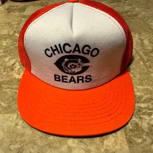 Vintage 70s 80s NFL Chicago Bears Trucker Snapback Hat London Cap Football