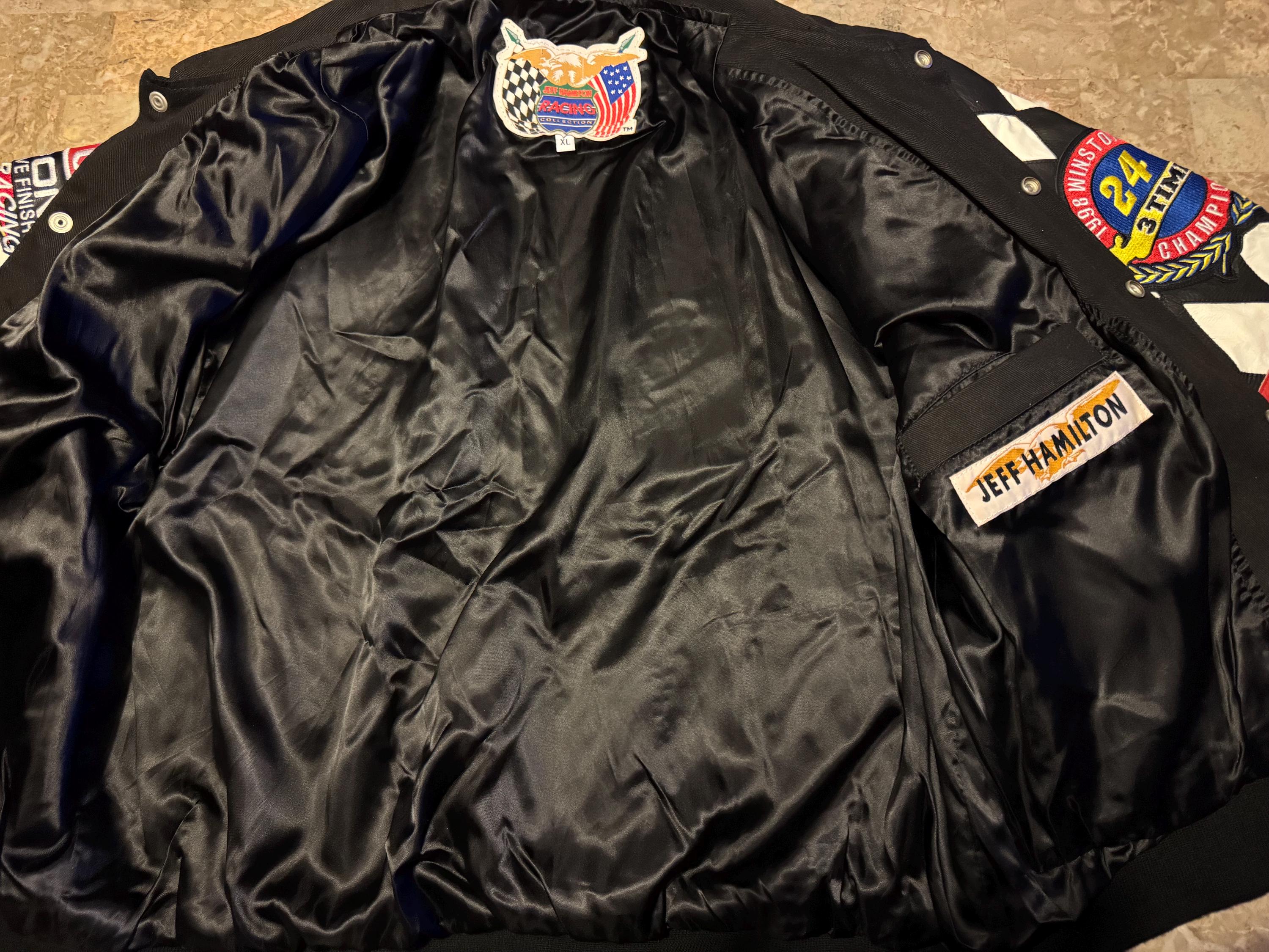 RARE 1998 VTG Jeff Hamilton Nascar Jeff Gordon Dupont Leather