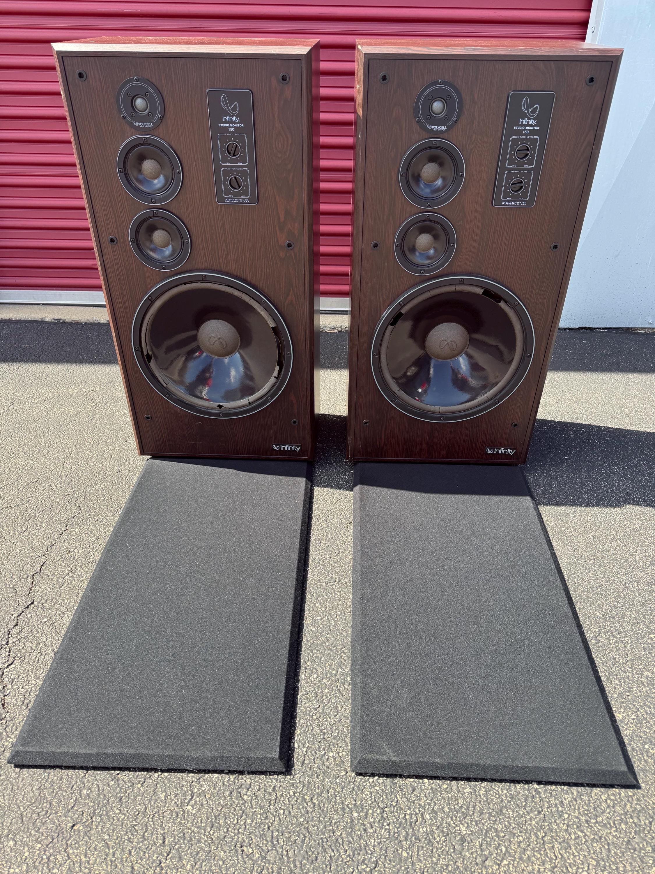 Infinity Studio Monitor 150 3-way 300W Floor Speakers 15" Woofer ...