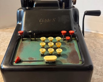 Vintage Addo-X  Adding Machine Office Equipment Made in Sweden Works Calculator. Heavy Comes as pictured