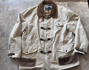 Polo Ralph Lauren Fireman Checkered Waxed Clasp Jacket Men's