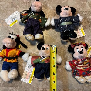 5 Disneyland Musse Mimmi Pigg Daisy Anka Plyschnyckelring KIMONO Tokyo Japan bild 2