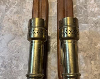 2 Antique Vintage Patented 1907 Adlake Brass Railroad Car Candle Lantern Sconce. As pictured,