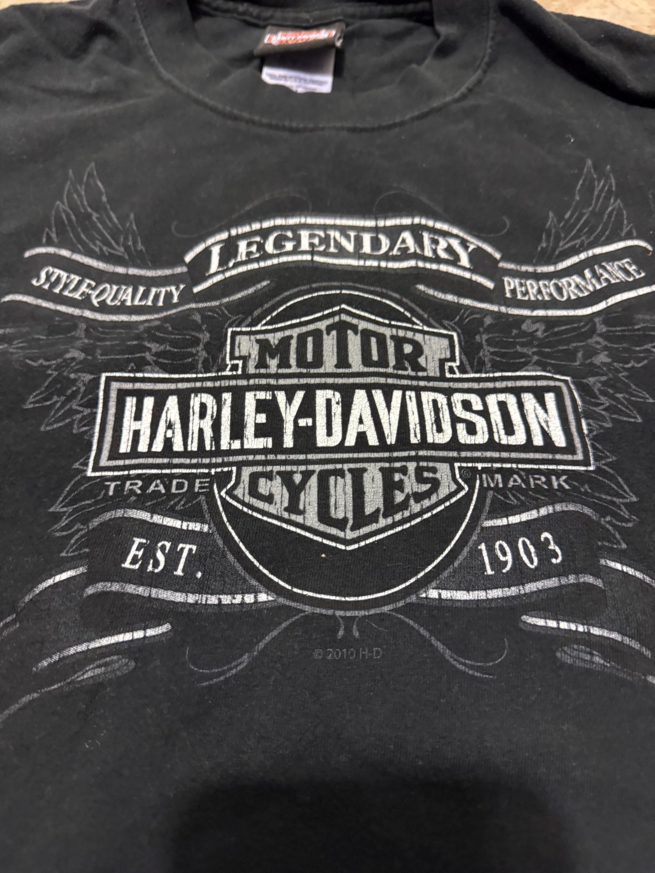 2010 Virginia Beach Harley Haven Harley-Davidson Motorcycles T-Shirt Medium, image size:2250x3000