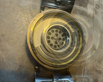 Y2K Exotic LA Express Quartz Ladies Watch Black Dial Silver Band UNTESTED