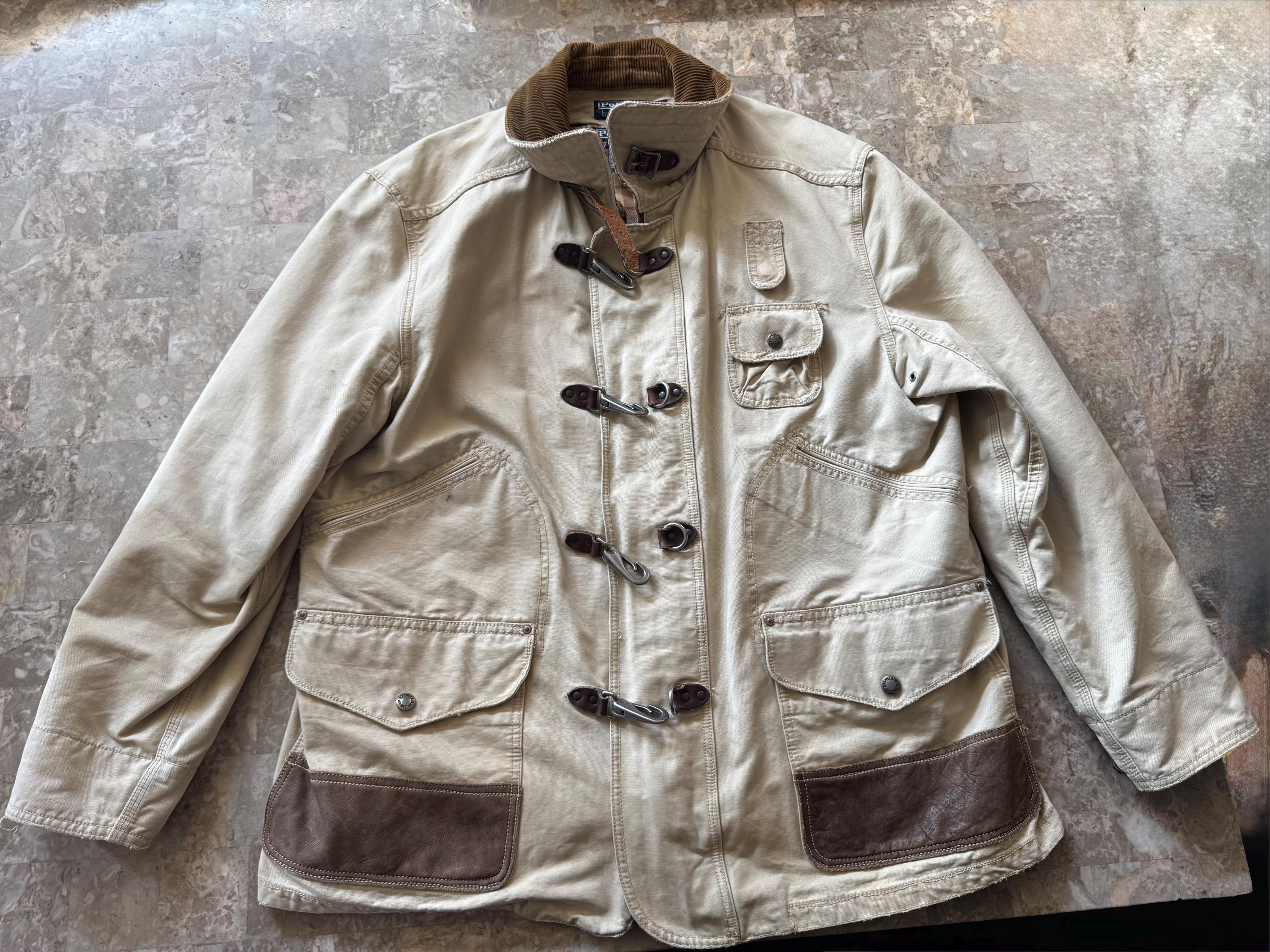Vintage 90's Polo Ralph Lauren Fireman Jacket Mens 2XL Canvas